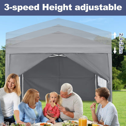 Faltpavillon 3x3m mit Seitenteilen – UV-Schutz & Schnellaufbau