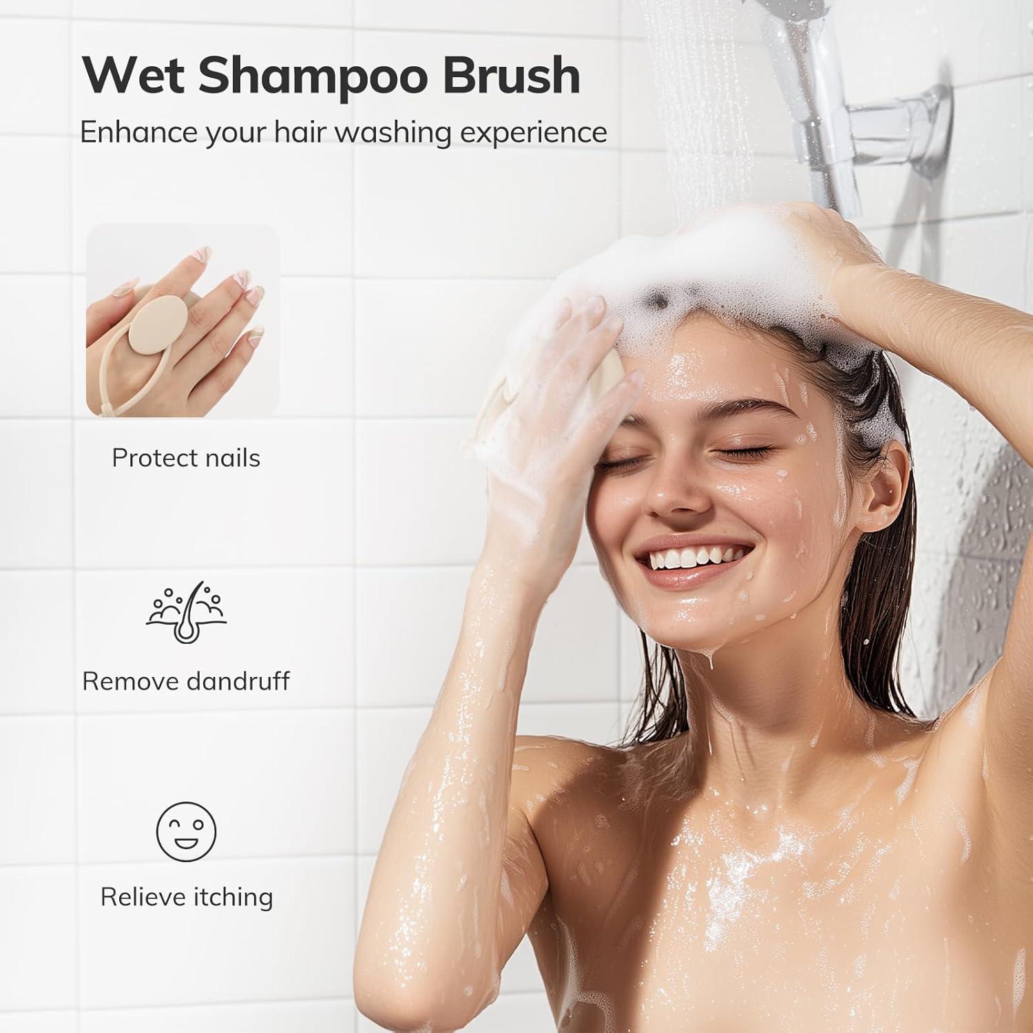 Silikon Kopfhautmassagebürste Shampoo Bürste Peeling Haarwachstum