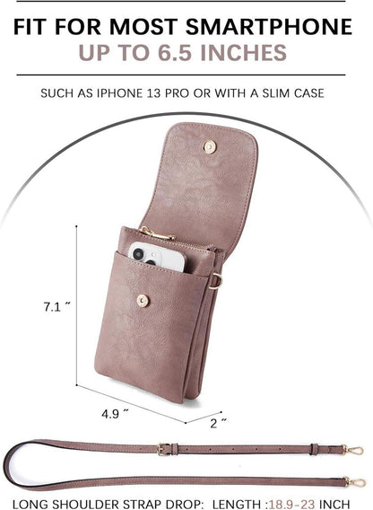 Kleine BOSTANTEN Handy Umhängetasche PU Leder