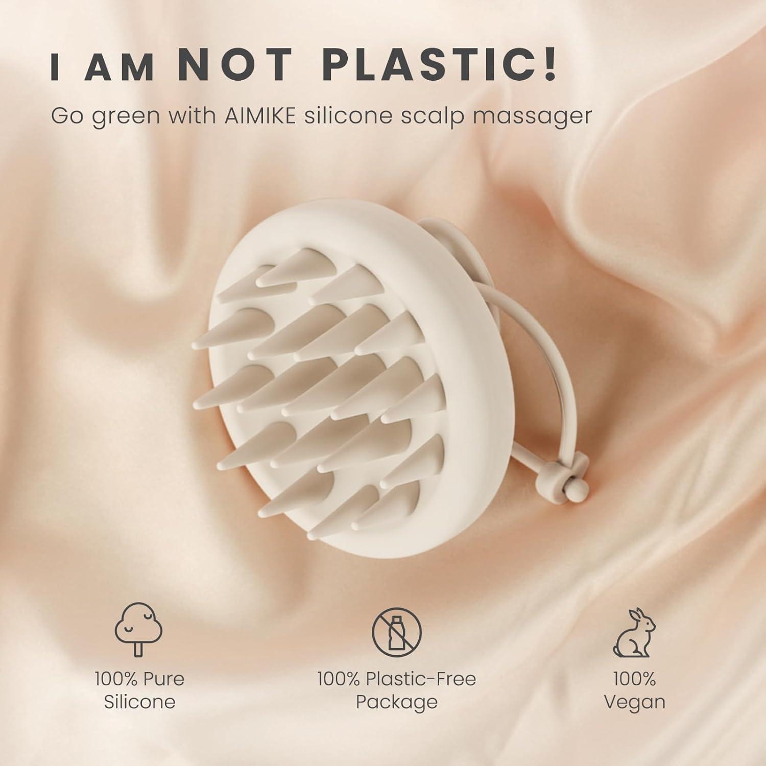 AIMIKE Silikon Kopfhaut Massagebürste Shampoo Bürste für
