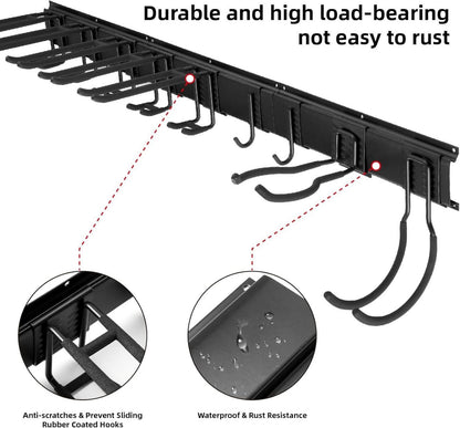 Garage Tool Management Wandregal mit Haken 9 verstellbaren Bügeleisen
