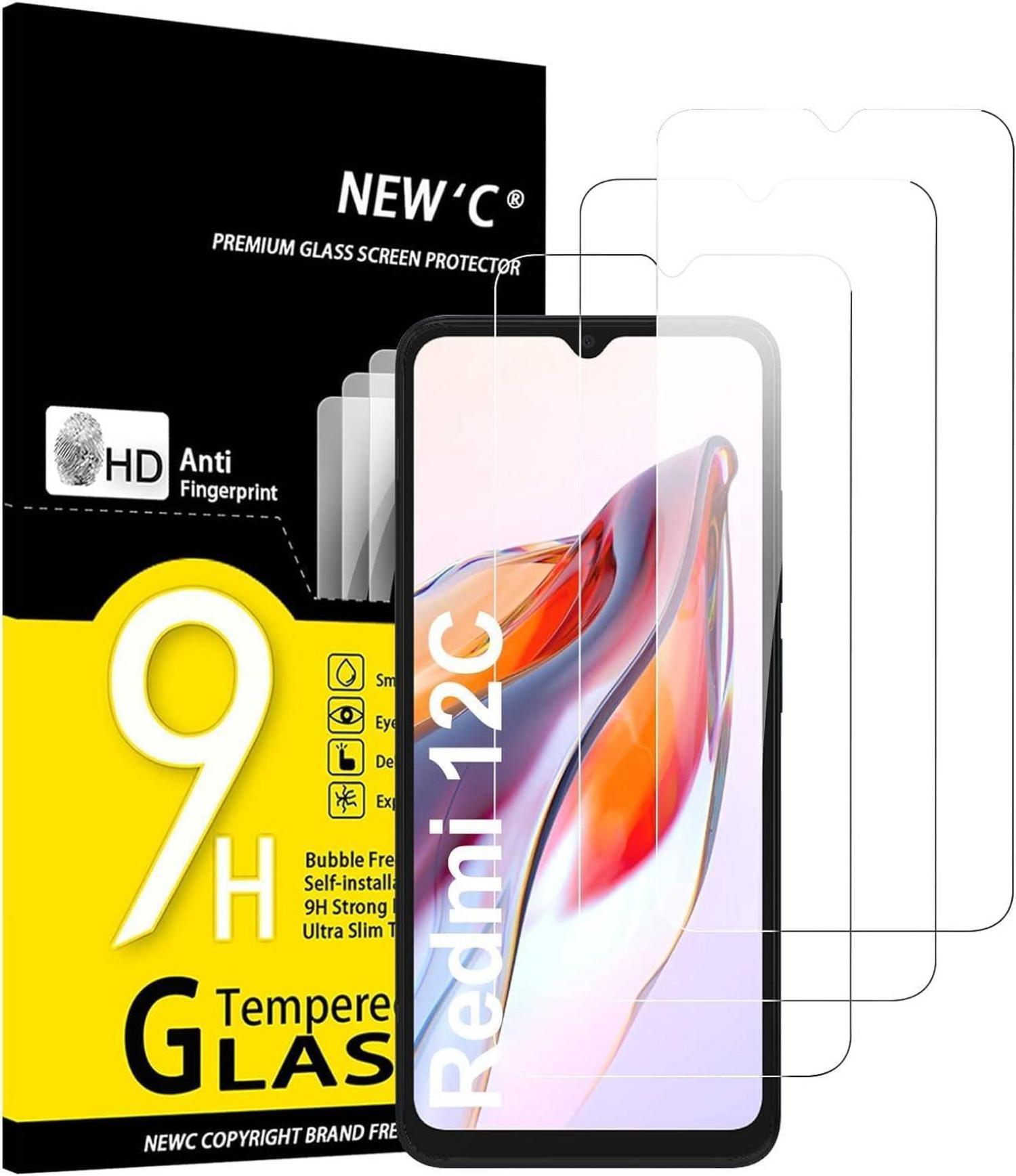 Panzer Schutzglas Xiaomi Redmi 12C 10C 3er Set 9H Ultra-klar