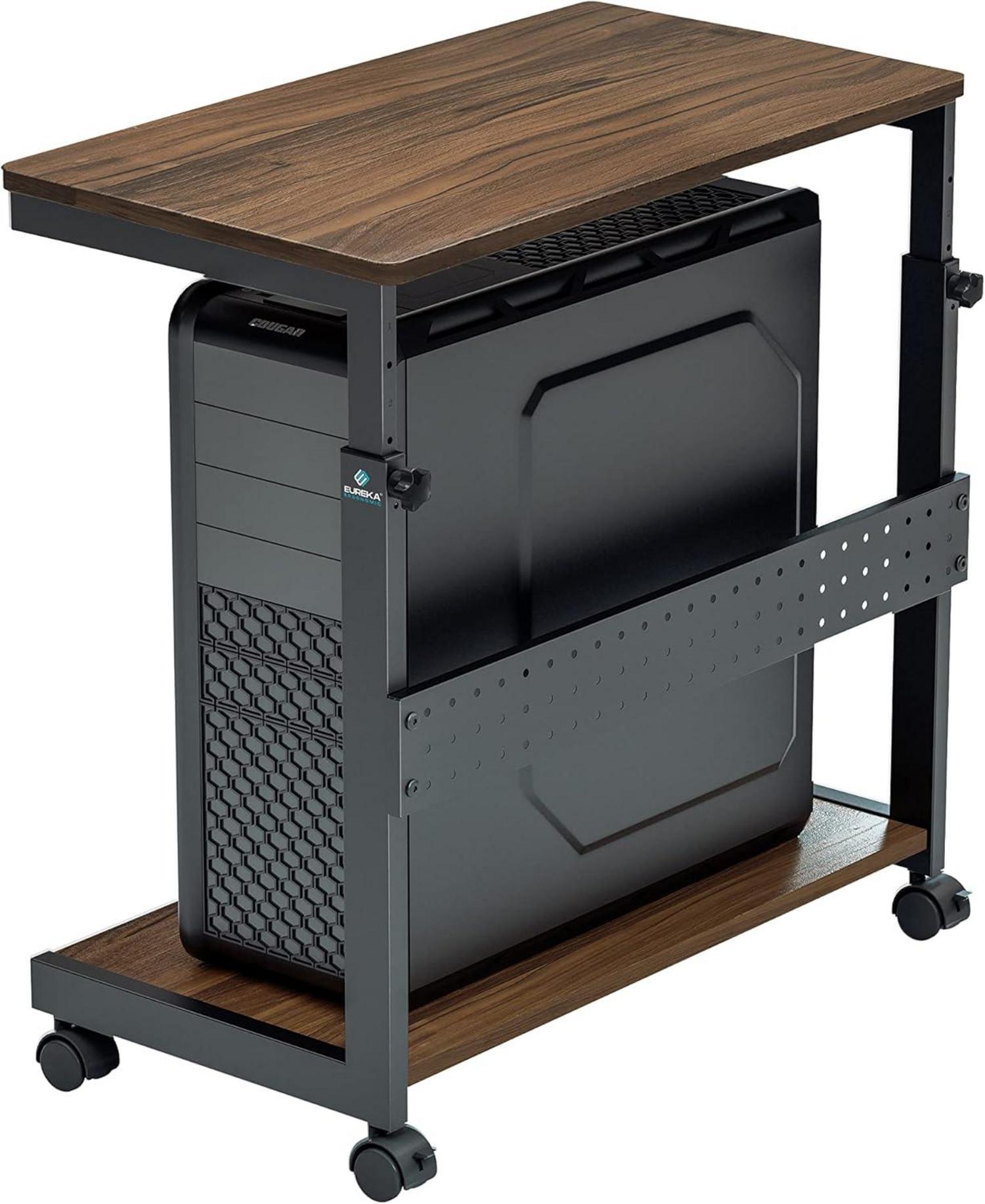 Höhenverstellbarer ATX-Gehäuse CPU Tower Ständer mit Rollen