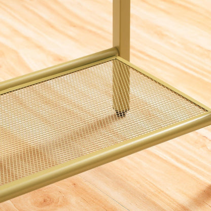 Hoobro Konsolentisch Glas Goldfarben 75 cm moderne