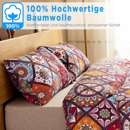 Bettwäsche-Set 220x240 cm Baumwolle Renforcé Bunt Böhmen Paisley