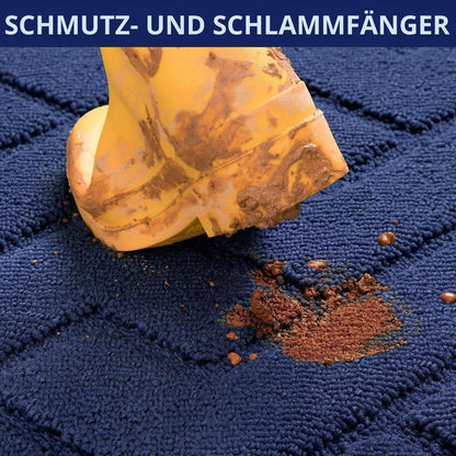 Fußmatte Innen Außen Waschbar Blau 119x180cm – Rutschfest & Saugfähig