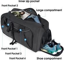 Faltbare Reisetasche 80L mit Schuhfach, wasserdicht, Grau