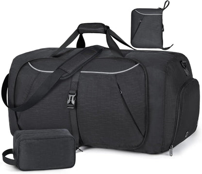 Faltbare Reisetasche 100L Sporttasche Schuhfach Grau
