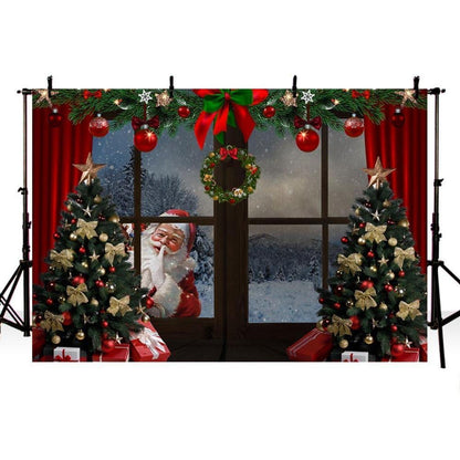 Weihnachtsbaum Fotohintergrund – Winter Schnee Szene 3x2,1m