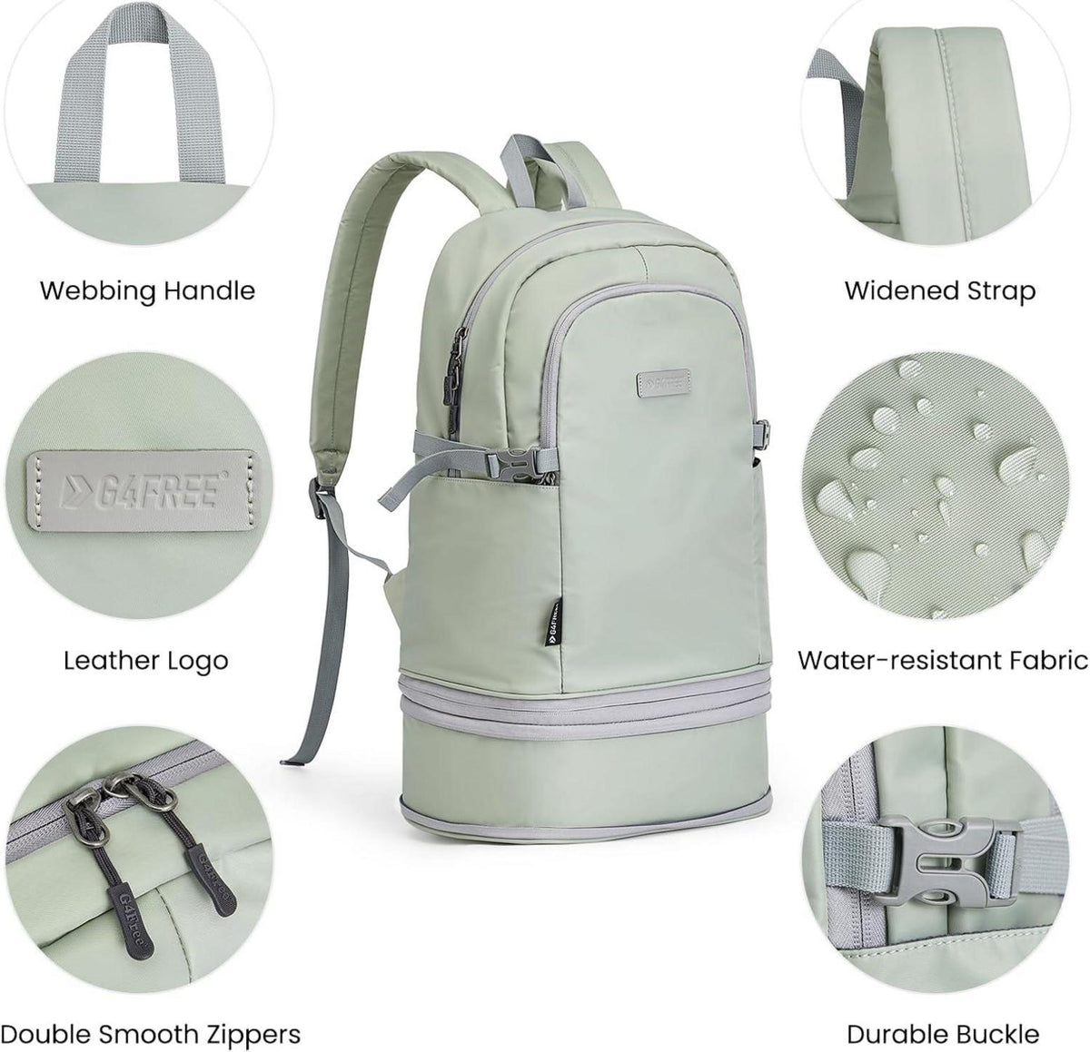 Leichter G4Free 35L Sportrucksack mit Schuh- und Nassfach