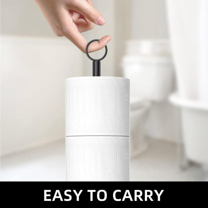 Freistehender Toilettenpapierhalter Edelstahl matt Schwarz