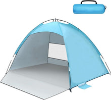 Strandmuschel UV Schutz UPF 50+ Tragbares Strandzelt 4 Personen