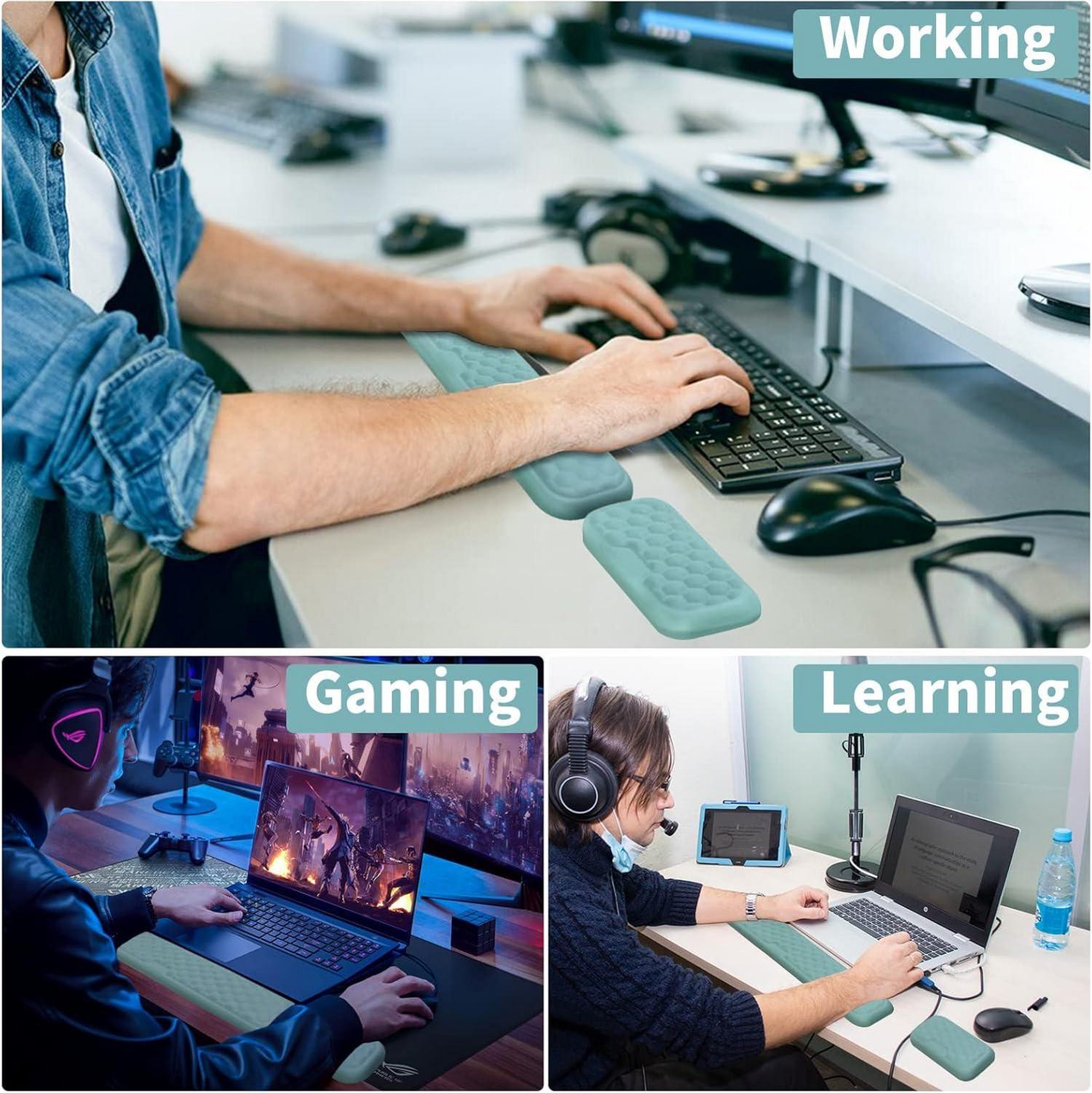Ergonomische Handgelenkauflage für Maus und Tastatur Grün