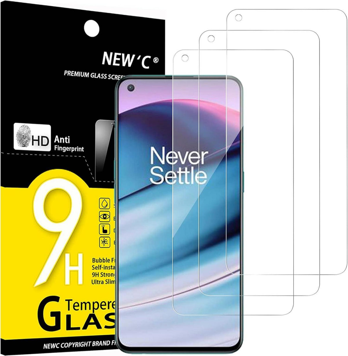 Panzer Schutz Glas für OnePlus Nord CE 5G, 9H