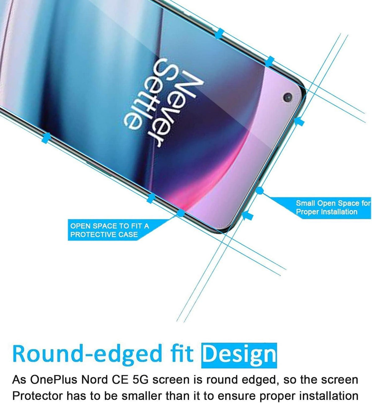 Panzer Schutz Glas für OnePlus Nord CE 5G, 9H
