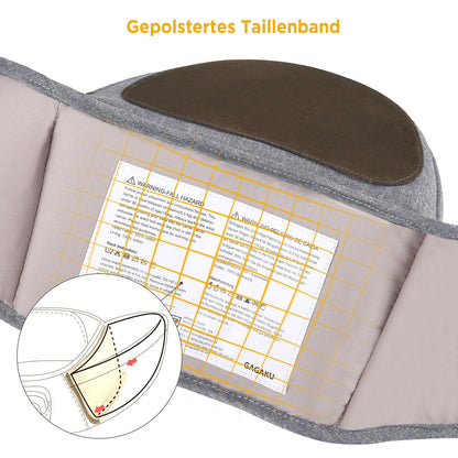 Baby Hüftsitz Leichte Taille Hocker für Kinder 0-36 Monate Grau Polyester