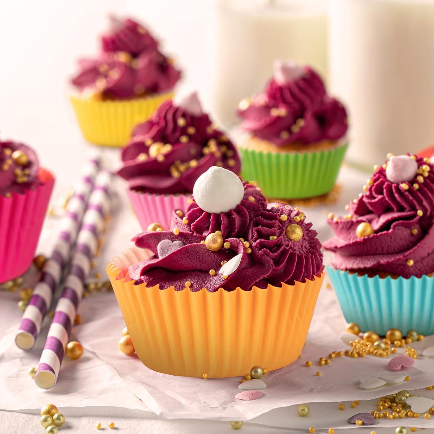 400er Pack Cupcake-Förmchen Papier Backförmchen Standardgröße 5cm Rainbow