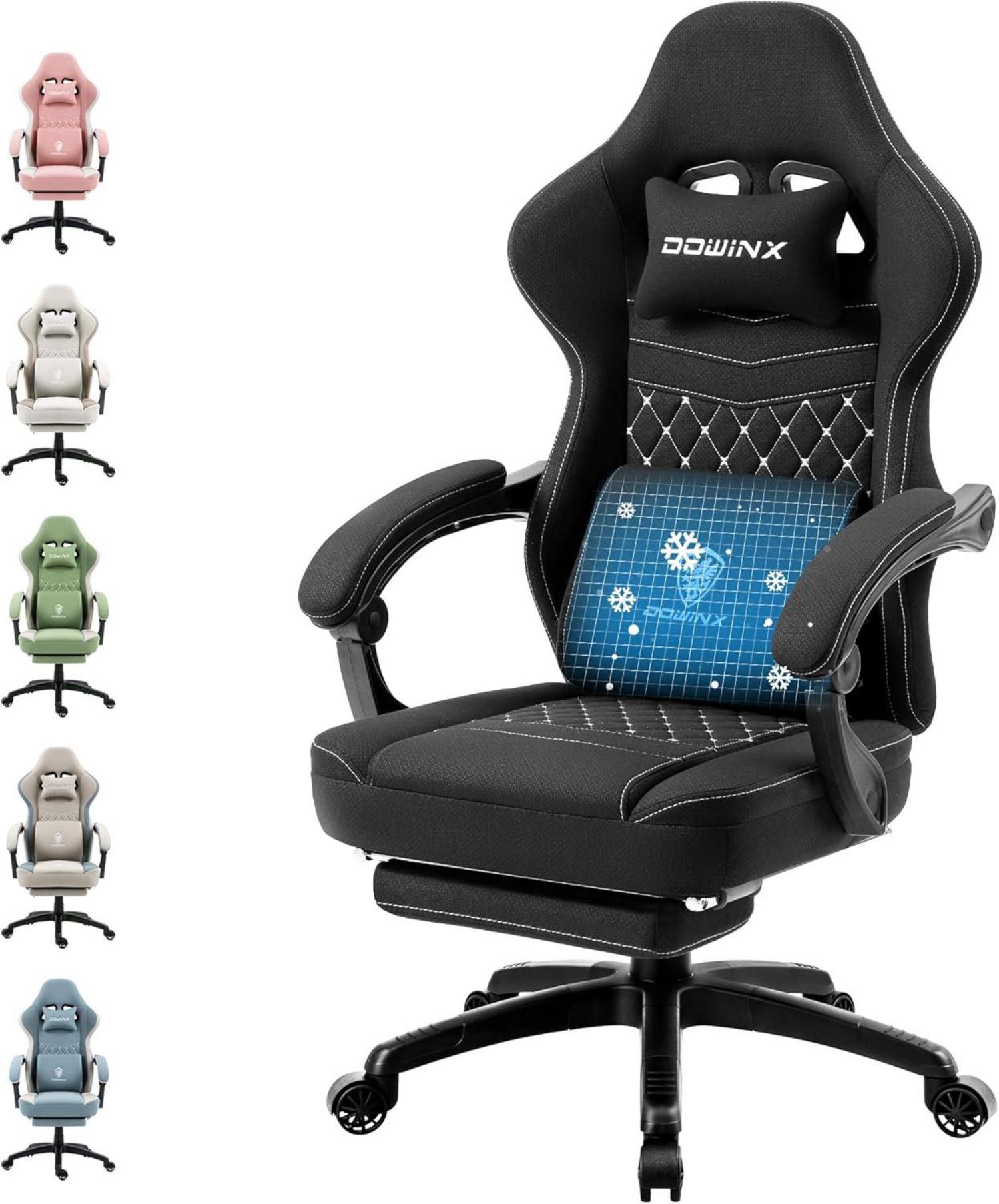 Ergonomischer Gaming Stuhl mit Massagefunktion, Taschenfederkissen