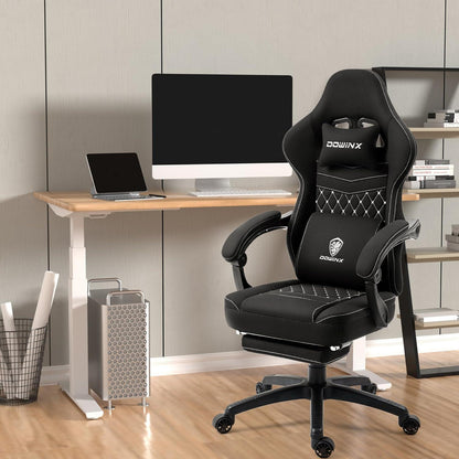 Gaming Stuhl mit Massage, Fußstütze, 150 kg