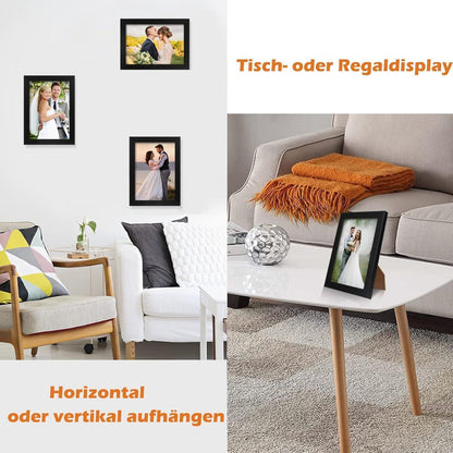 Atildp 2er Set A4 Bilderrahmen 21x30cm Schwarz