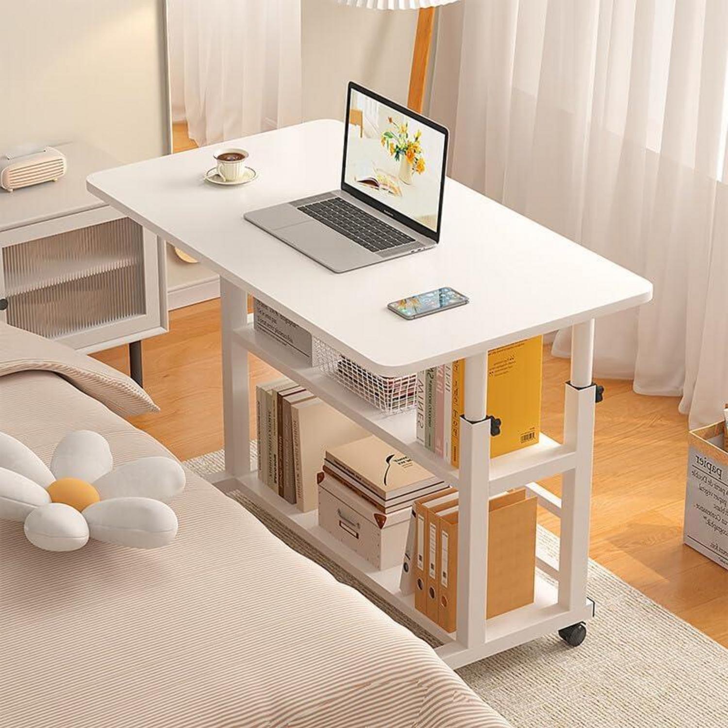 Mobiler Computer-Schreibtisch höhenverstellbar 80x40x60-90