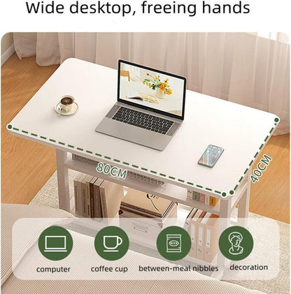 Rollbarer Computer-Schreibtisch höhenverstellbar 80x40x60–90 cm