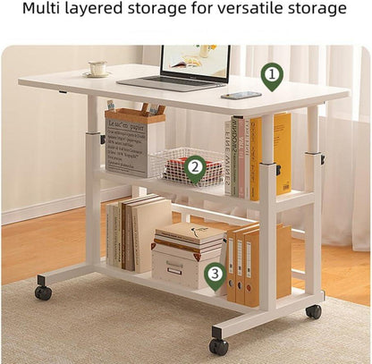 Mobil Büroschreibtisch höhenverstellbar Studenten 80x40cm