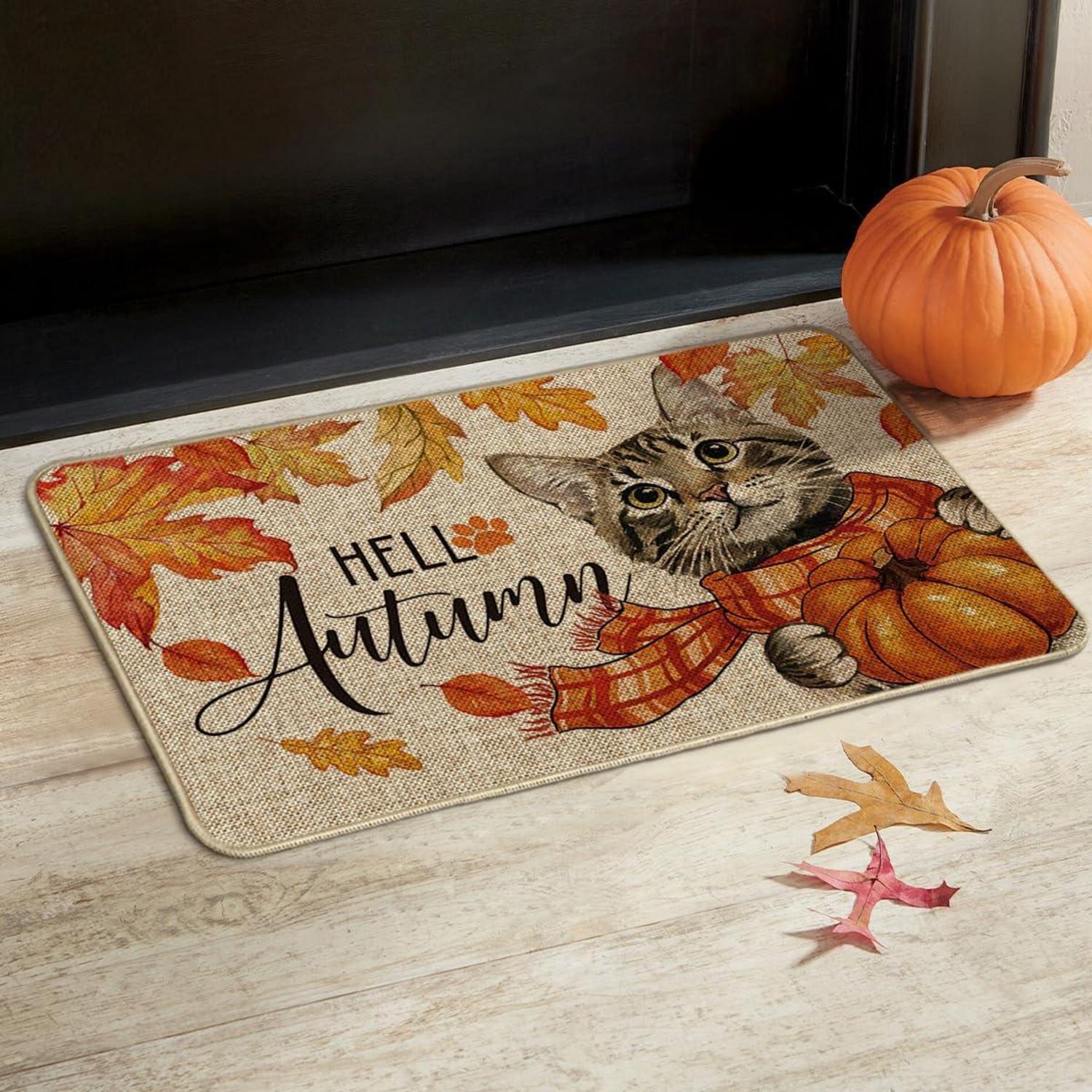 Artoid Ahornblätter Katze Herbst Fußmatte 40x60cm