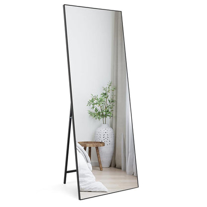 Großer Standspiegel 165x60cm – Schwarz, Wand & Stehspiegel