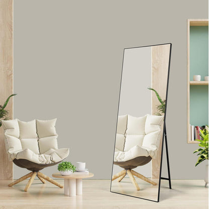 Großer Standspiegel 165x60cm – Schwarz, Wand & Stehspiegel