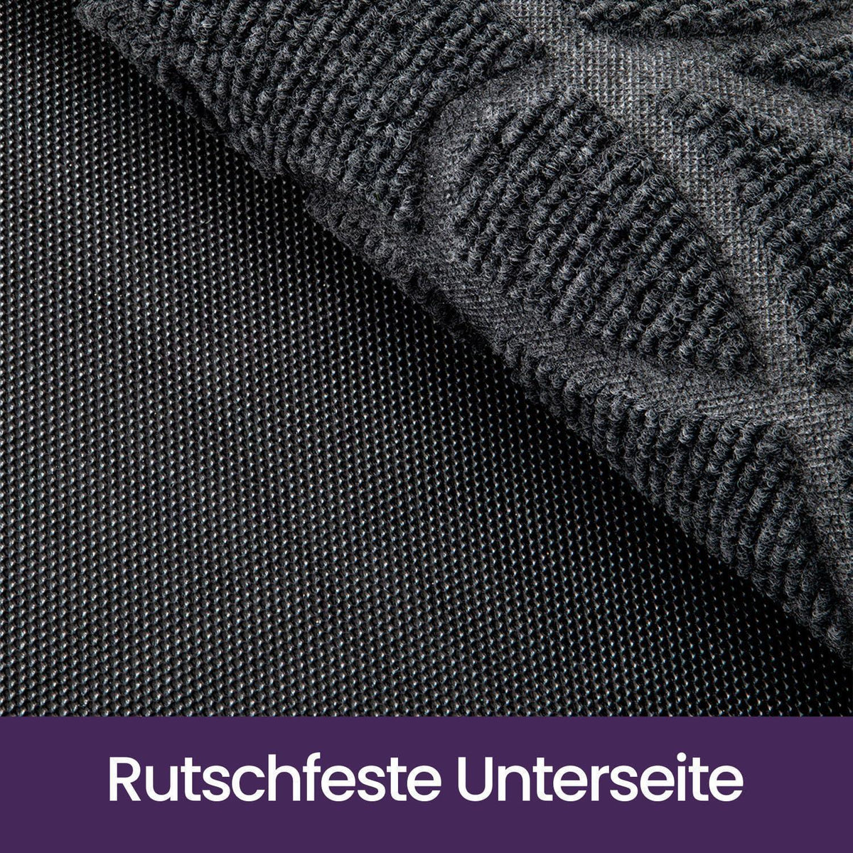 Fußmatte Grau 90x150 cm - Wetterfest & Rutschfest