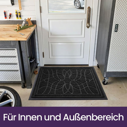 Fußmatte Outdoor 90x150 cm – Wetterfest & Rutschfest Schwarz