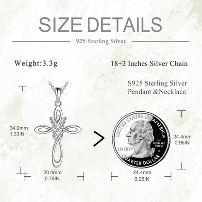 Keltische Kreuz Halskette Sterling Silber Schwestern Geschenk