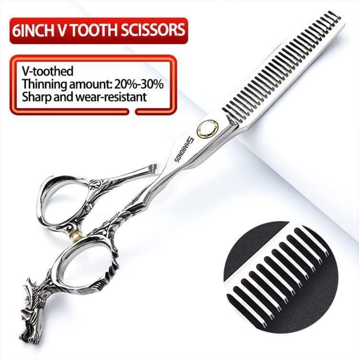 Professionelle Friseurschere 6 Zoll Edelstahl 3-teiliges Set