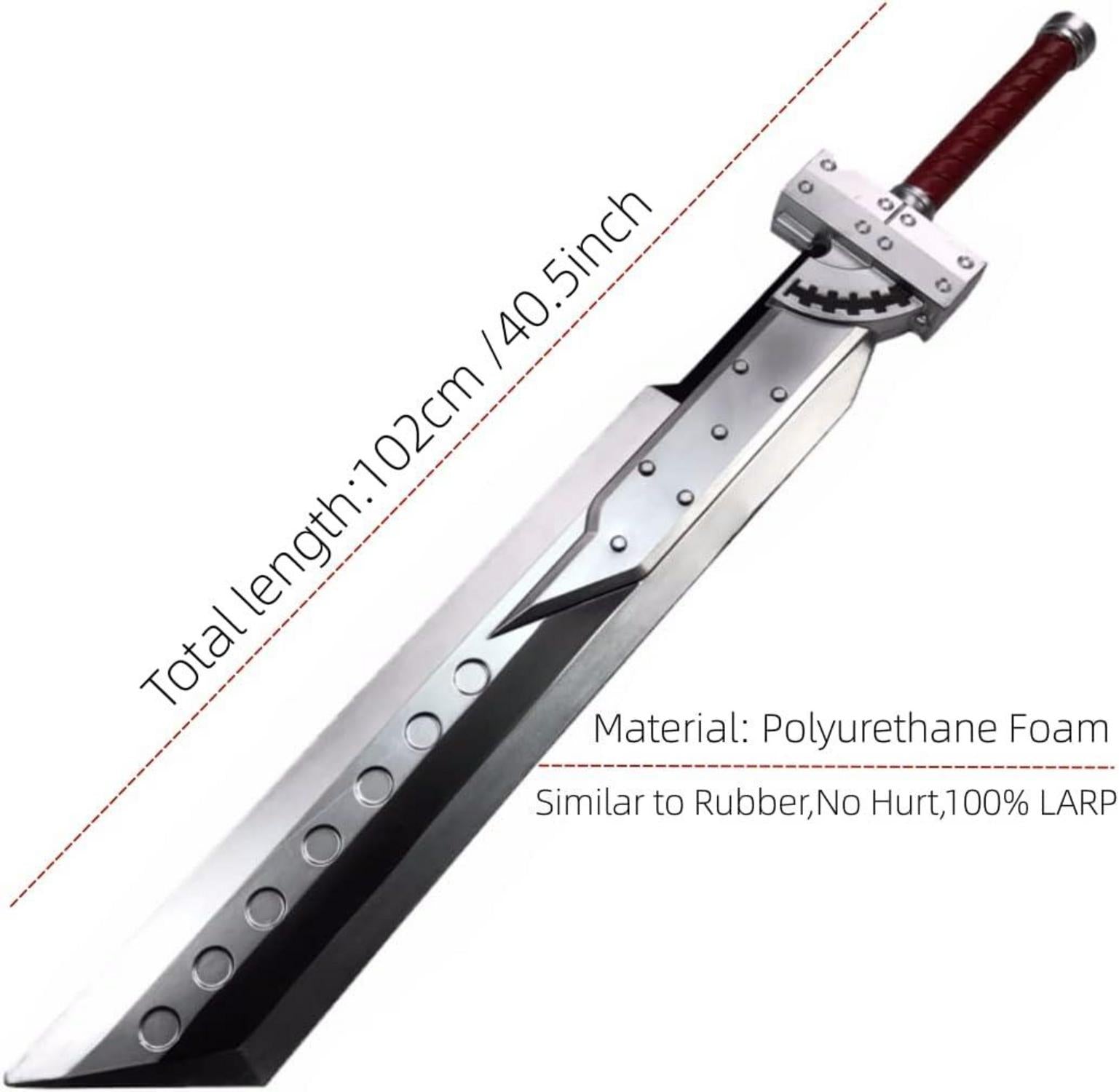Halloween Cloud Strife Buster Sword Cosplay Weapon PU Foam