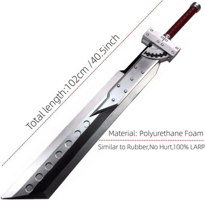 Halloween Cloud Strife Buster Sword Cosplay Weapon PU Foam