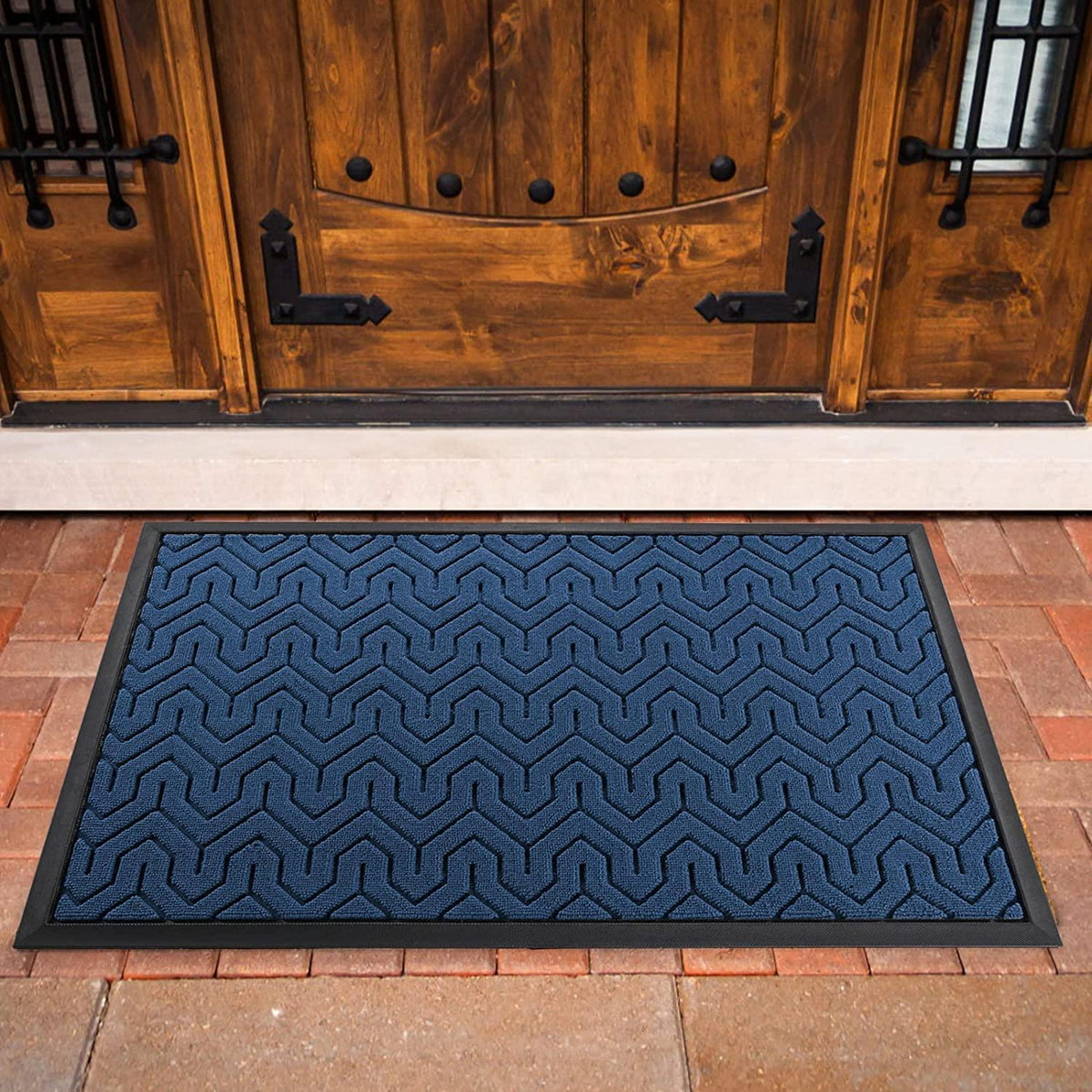 Fußmatte Blau 92x61 cm – Rutschfest & Vielseitig für Innen & Aussen