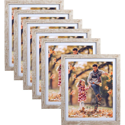 Bilderrahmen Set 20x25cm 6er Holzoptik für Wand