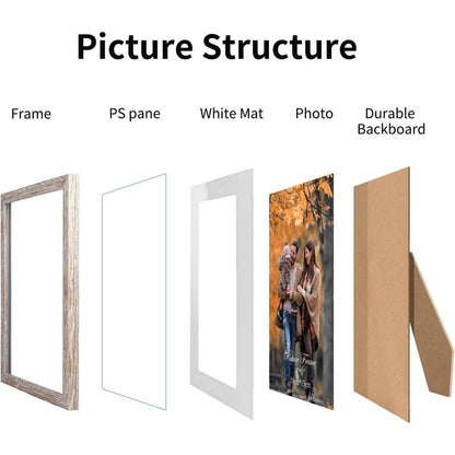 Bilderrahmen Set 20x25cm 6er Holzoptik für Wand
