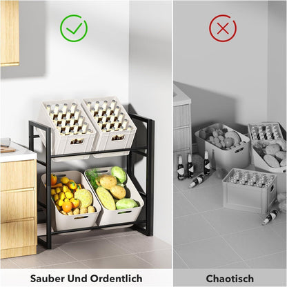 Pickpiff Getränkekistenregal freistehend für Wohnzimmer Küche Weinkeller