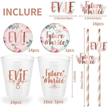 iZoeL JGA Becher Bride Tribe Party Cups Hen Night