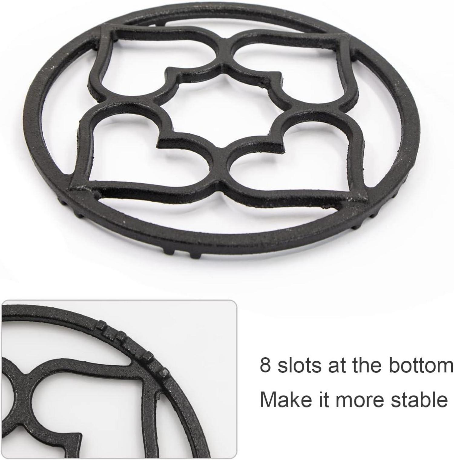 Gusseisen Wok Ring 19cm Pan Support Topfträger Gitter Universal Pfannenträger