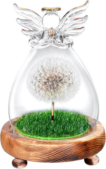 Natürliche Echte Pusteblume im Engelsglas - Geschenkidee für Sie