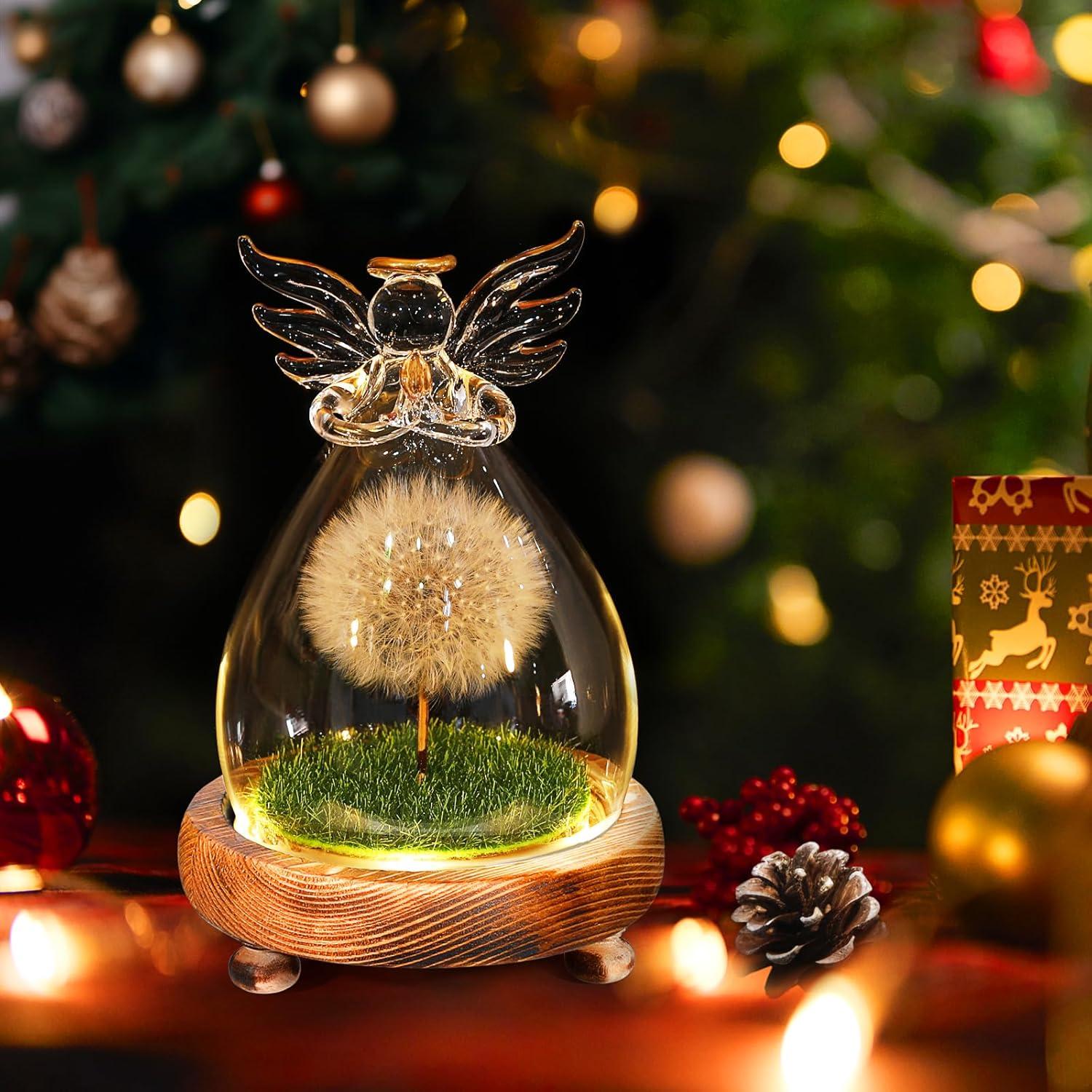 Engel-Pusteblume im Glas, Geschenk für Frauen, Muttertag, Geburtstag