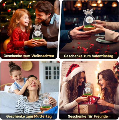 Pusteblume Engel Figuren im Glas - Geschenk für