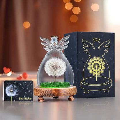 Engel-Pusteblume im Glas, Geschenk für Frauen, Muttertag, Geburtstag