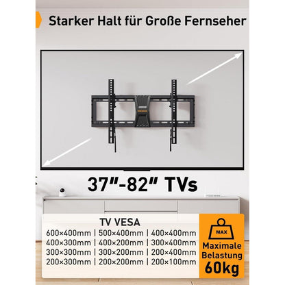 TV Wandhalterung neigbar für 37-82 Zoll Fernseher bis 60