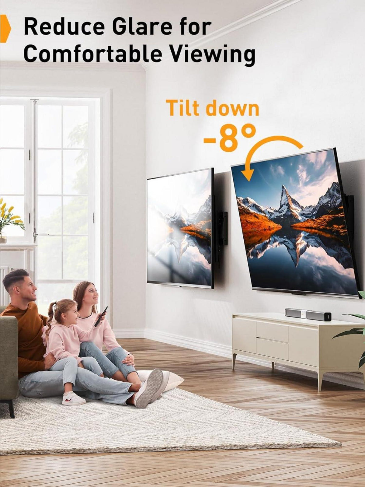 Neigbare TV Wandhalterung 37-82 Zoll bis 60kg VESA 600x400mm