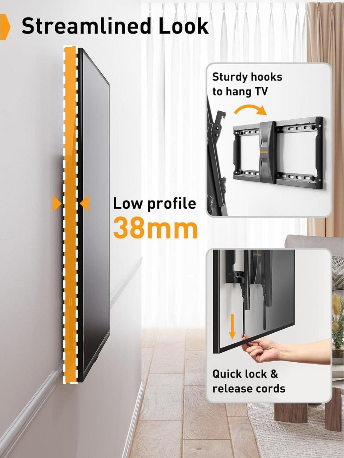 TV Wandhalterung 37-82 Zoll neigbar Flachbildschirm 60 kg VESA