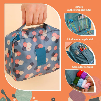 105-teiliges Ergonomisches Häkelnadel-Set für Anfänger mit Tasche